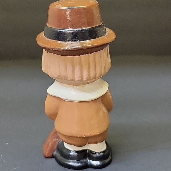 Thanksgiving Pilgrim Couple,Horn Of Plenty, Hand Painted Ceramic Vintage (1) - Picture 4 of 12